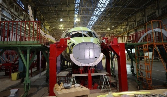 На фото с официального портала Самарской Губернской Думы &ndash; фюзеляж первого экземпляра ТВРС-44 на сборке на заводе &laquo;Авиакор&raquo;
